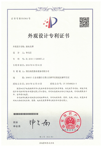 SEAM Patent Certificate